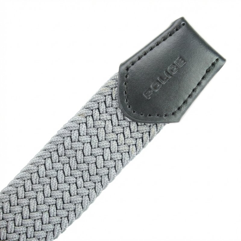Police Ceinture Élastique Tressée Unisexe, Inserts Cuir, Boucle Sans Nickel, Raccourcissable, 3,5 cm, Boîte — vue 78