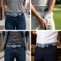 Police Elastic Woven Belt Unisex, Genuine Leather Inserts, Nickel-Free Buckle, 3.5cm, With Box — view 94