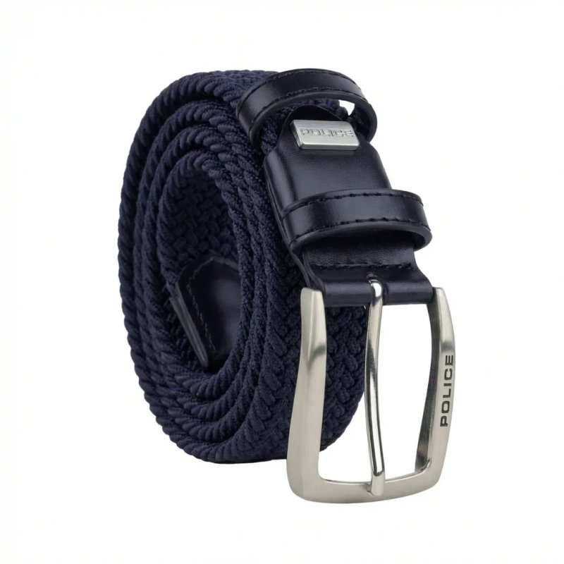 Police Elastic Woven Belt Unisex, Genuine Leather Inserts, Nickel-Free Buckle, 3.5cm, With Box — view 97