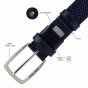 Police Ceinture Élastique Tressée Unisexe, Inserts Cuir, Boucle Sans Nickel, Raccourcissable, 3,5 cm, Boîte — vue 99
