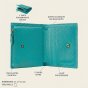No Limits Small Women's Wallet in Genuine Leather, Credit Card Holder With Coin Compartment and Gift Box — back view