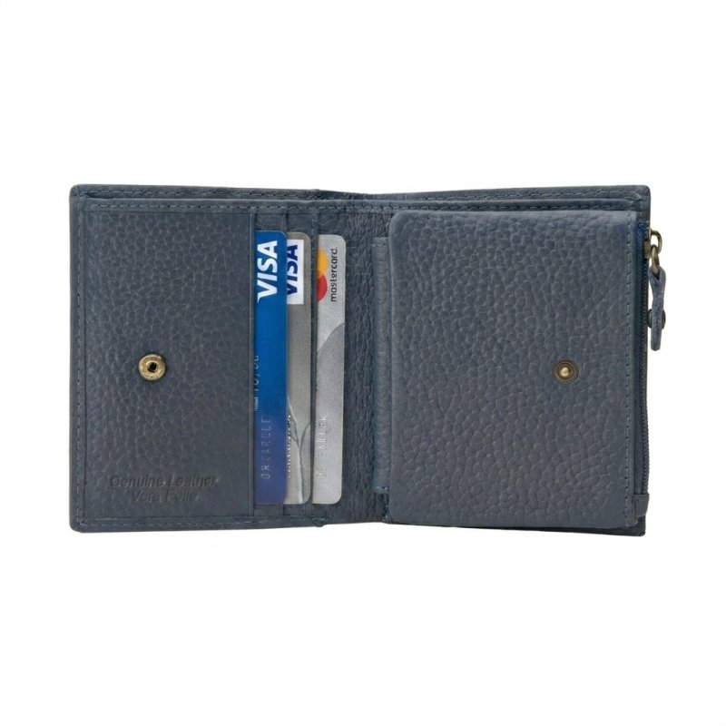 No Limits Small Women's Wallet in Genuine Leather, Credit Card Holder With Coin Compartment and Gift Box — view 38