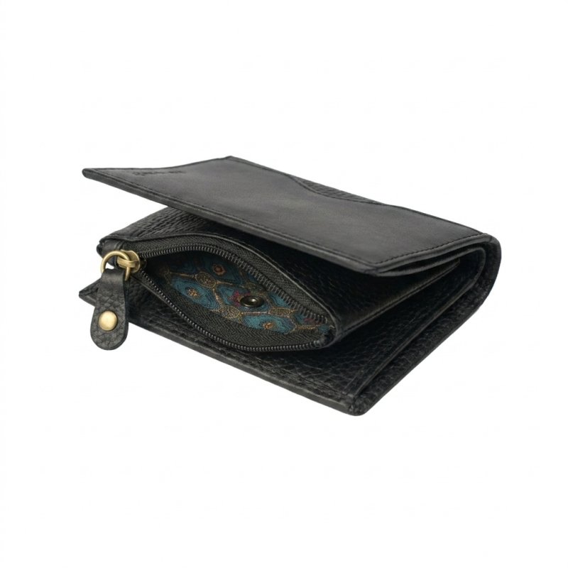 No Limits Small Women's Wallet in Genuine Leather, Credit Card Holder With Coin Compartment and Gift Box — view 46