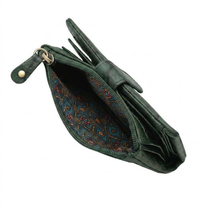 No Limits Cartera de Mujer Pequeña en Piel Auténtica, Portatarjetas con Compartimento para Monedas y Caja de Rega… — interior