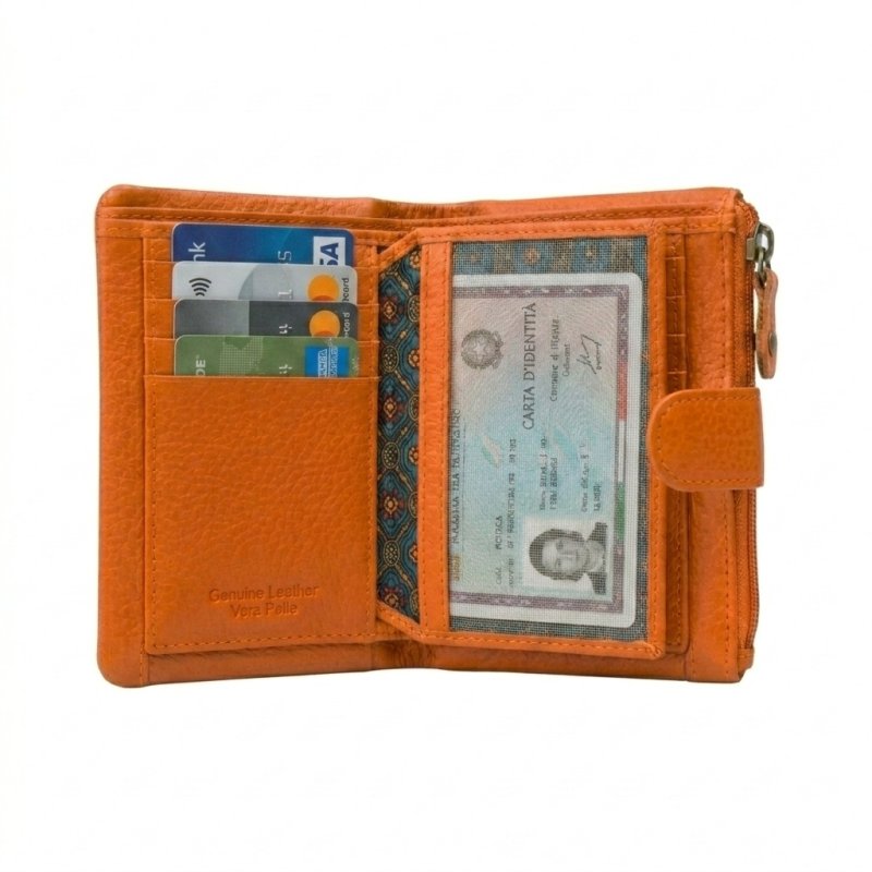 No Limits Cartera de Mujer Pequeña en Piel Auténtica, Portatarjetas con Compartimento para Monedas y Caja de Regalo — vista 9