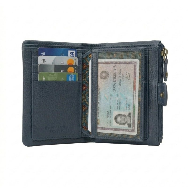 No Limits Cartera de Mujer Pequeña en Piel Auténtica, Portatarjetas con Compartimento para Monedas y Caja de Rega… — vista 39