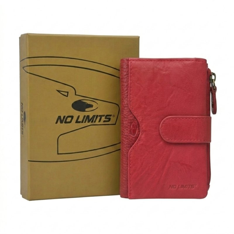No Limits Small Women's Wallet in Genuine Leather, Credit Card Holder With Coin Compartment and Gift Box — view 54