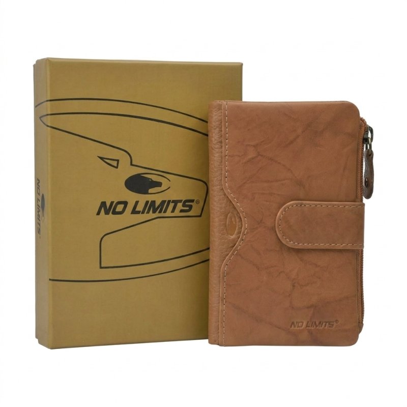 No Limits Small Women's Wallet in Genuine Leather, Credit Card Holder With Coin Compartment and Gift Box — view 60