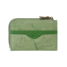 No Limits Portefeuille Slim Homme Femme en Cuir Véritable, Petit Porte-Cartes avec 12 Fentes et Fermeture Éclair, avec Boîte