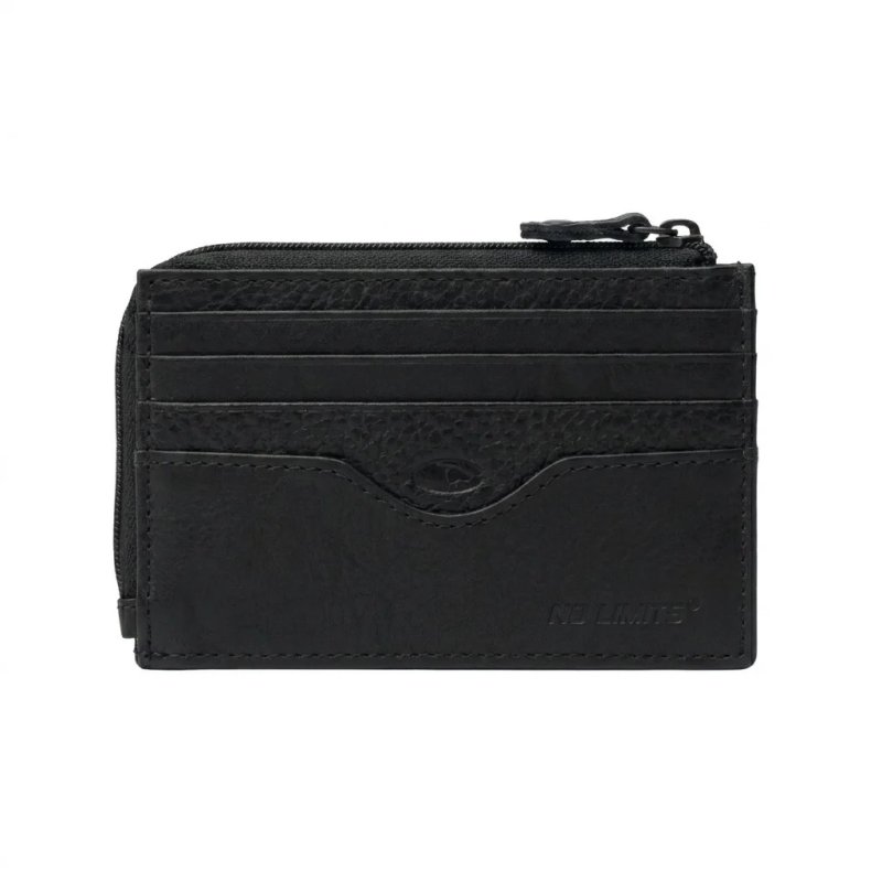 No Limits Portefeuille Slim Homme Femme en Cuir Véritable, Petit Porte-Cartes avec 12 Fentes et Fermeture Éclair, a… — vue 19