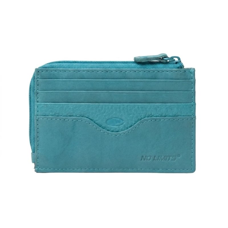 No Limits Cartera Slim Hombre Mujer en Piel Auténtica, Pequeño Portatarjetas con 12 Ranuras y Cremallera, con Caja — vista 31