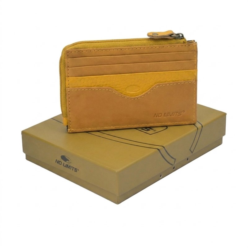 No Limits Portefeuille Slim Homme Femme en Cuir Véritable, Petit Porte-Cartes avec 12 Fentes et Fermeture Éclair, a… — vue 42