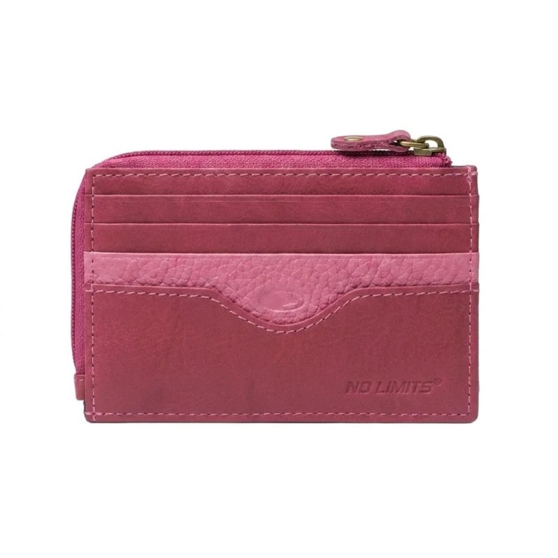 No Limits Portefeuille Slim Homme Femme en Cuir Véritable, Petit Porte-Cartes avec 12 Fentes et Fermeture Éclair, a… — vue 43
