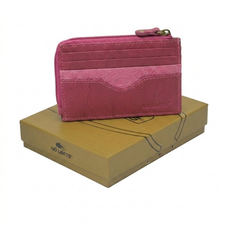 No Limits Portefeuille Slim Homme Femme en Cuir Véritable, Petit Porte-Cartes avec 12 Fentes et Fermeture Éclair, a… — vue 48