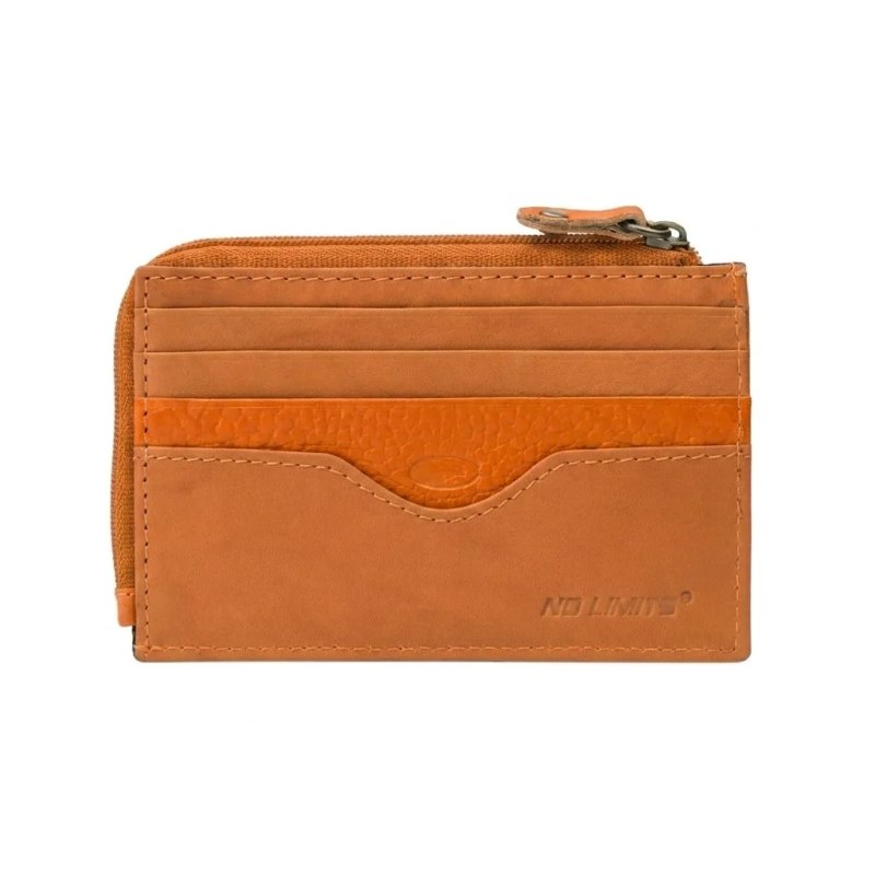 No Limits Cartera Slim Hombre Mujer en Piel Auténtica, Pequeño Portatarjetas con 12 Ranuras y Cremallera, con Caja — vista 61