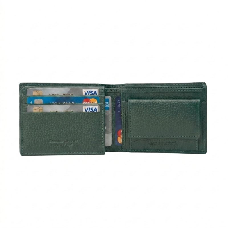 No Limits Men's Slim Wallet in Genuine Leather, With Coin Purse, Card Compartments, Elegant With Box — view 17