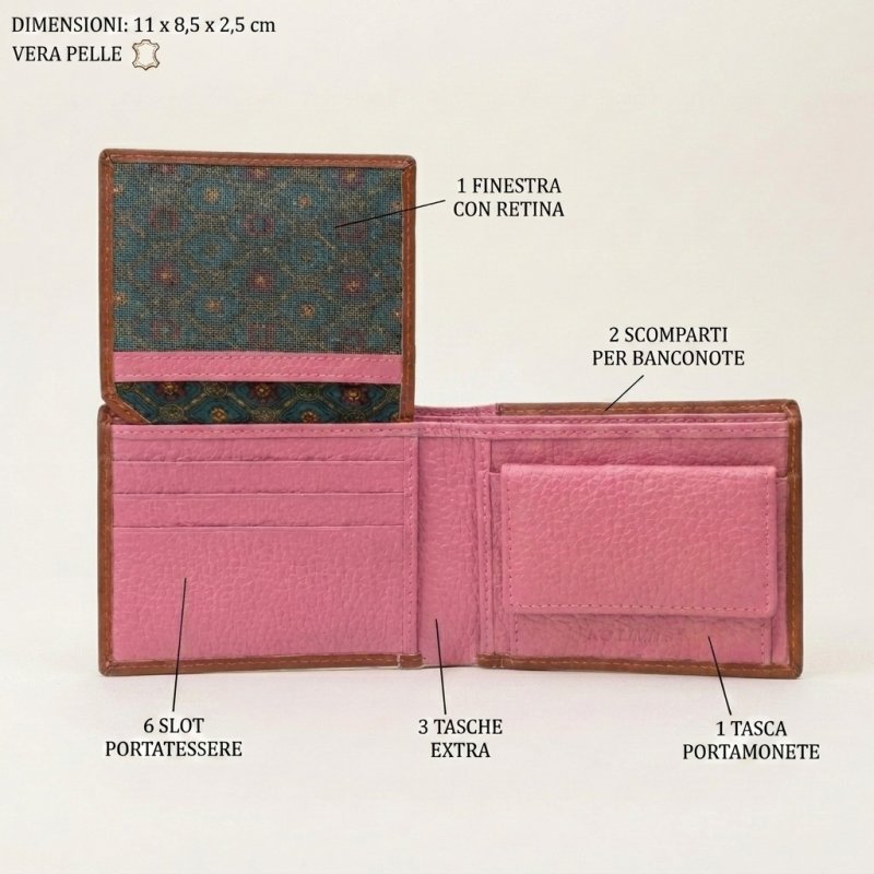 No Limits Men's Slim Wallet in Genuine Leather, With Coin Purse, Card Compartments, Elegant With Box — view 23