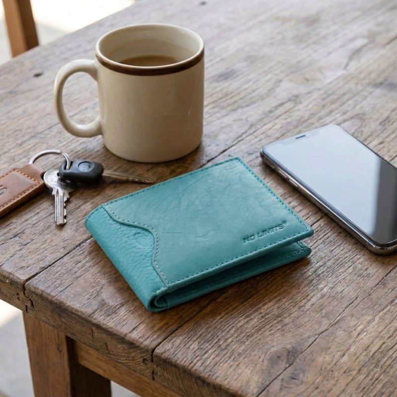 No Limits Cartera Slim Hombre en Piel Auténtica, con Portamonedas, Compartimentos para Tarjetas, Elegante con Caja — vista 29