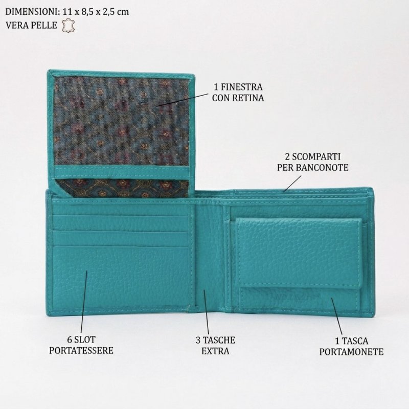 No Limits Portefeuille Slim Homme en Cuir Véritable, avec Poche à Monnaie, Compartiments pour Cartes, Élégant avec … — vue 28