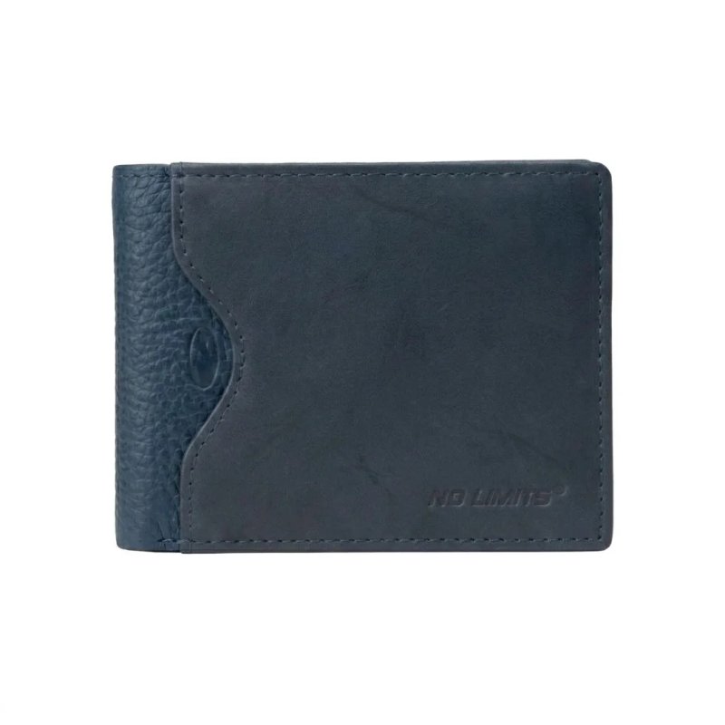 No Limits Men's Slim Wallet in Genuine Leather, With Coin Purse, Card Compartments, Elegant With Box — view 31