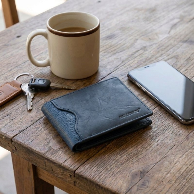No Limits Cartera Slim Hombre en Piel Auténtica, con Portamonedas, Compartimentos para Tarjetas, Elegante con Caja — vista 34
