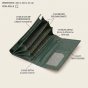 No Limits Women's Genuine Leather Wallet, Large with Multiple Compartments and Gift Box — back view