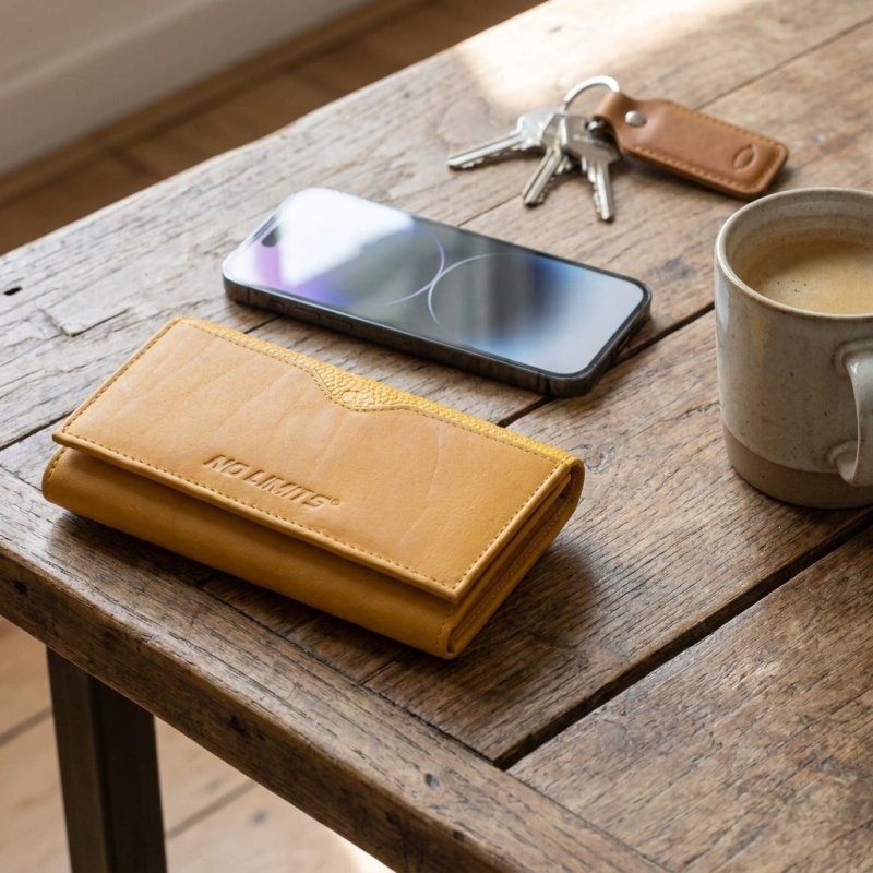 No Limits Women's Genuine Leather Wallet, Large with Multiple Compartments and Gift Box — view 29