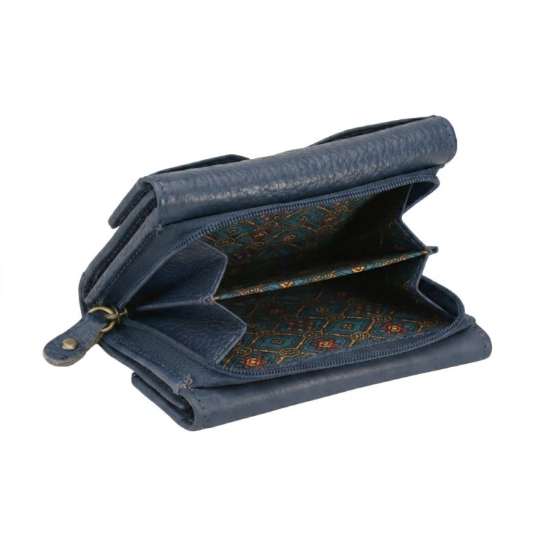 No Limits Women's Genuine Leather Wallet, Small Purse, Multiple Compartments & Gift Box — detail
