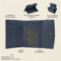 No Limits Cartera de Mujer en Piel Auténtica, Monedero Pequeño con Compartimentos Múltiples y Caja de Regalo — vista trasera