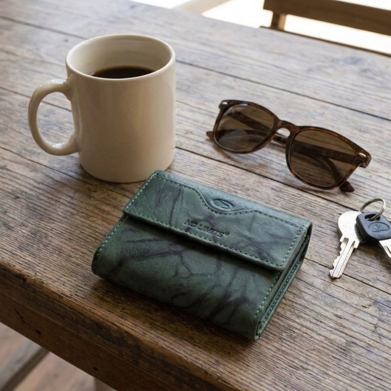 No Limits Cartera de Mujer en Piel Auténtica, Monedero Pequeño con Compartimentos Múltiples y Caja de Regalo — vista 25