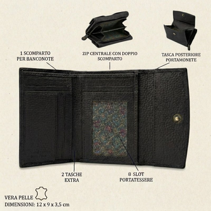No Limits Women's Genuine Leather Wallet, Small Purse, Multiple Compartments & Gift Box — view 52