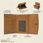 No Limits Women's Genuine Leather Wallet, Small Purse, Multiple Compartments & Gift Box — view 66