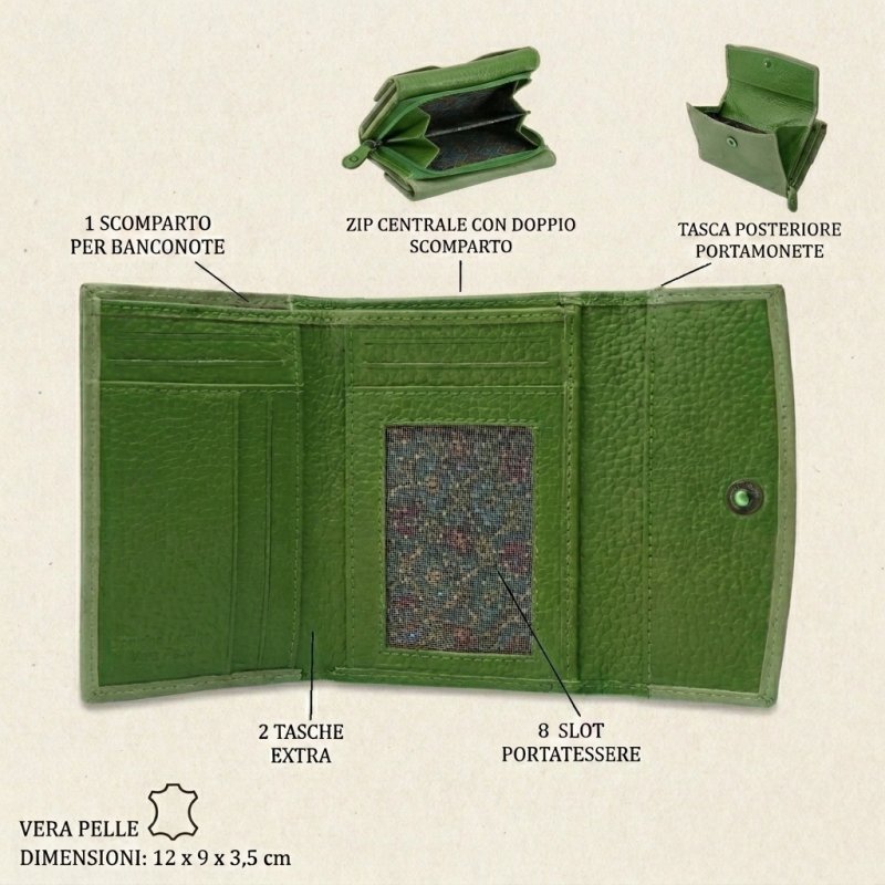 No Limits Women's Genuine Leather Wallet, Small Purse, Multiple Compartments & Gift Box — view 72