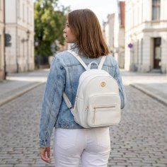LANCETTI Damen-Taschenset 3-teilig, Rucksack, Tasche und Pochette, verstellbarer Riemen, PU, elegante Details 2
