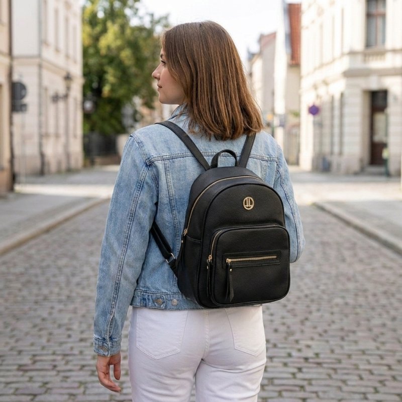 Lancetti Women's 3-Piece Bag Set, Backpack + Medium Bag + Small Clutch, PU, Adjustable Removable Strap — view 12
