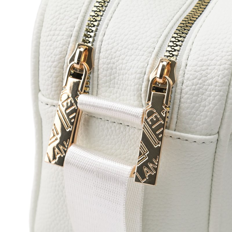 LANCETTI Damen-Umhängetasche aus PU, mit verstellbarem Riemen, mittlere Tasche mit doppeltem Reißverschluss, elegant — Detail
