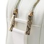LANCETTI Sac Femme Bandoulière en PU, avec Bandoulière Réglable, Sac Moyen à Double Fermeture Zippée, Élégant — détail