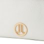 LANCETTI Sac Femme Bandoulière en PU, avec Bandoulière Réglable, Sac Moyen à Double Fermeture Zippée, Élégant — détail logo