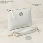 LANCETTI Sac Femme Bandoulière en PU, Bandoulière Réglable et Amovible, Petit et Fin, avec Zip, Pochette Éléga… — vue de face
