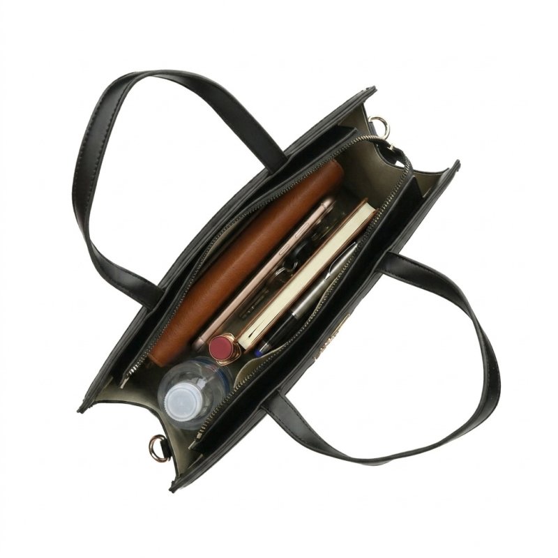 LANCETTI Ensemble 3 Sacs Femme, Tote Moyen et Petit avec Bandoulière Réglable et Amovible, Matière PU, Détails Élég… — vue 14