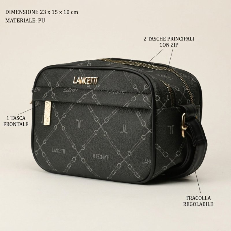 LANCETTI Ensemble 3 Sacs Femme, Tote Moyen et Petit avec Bandoulière Réglable et Amovible, Matière PU, Détails Élég… — vue 15
