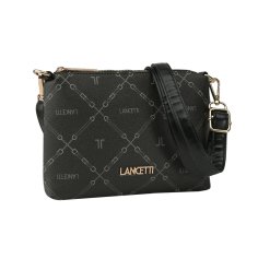 LANCETTI Bolso Mujer de Bandolera en PU, con Correa Ajustable y Extraíble, Pequeño y Fino, con Cremallera, Elegante Clutch
