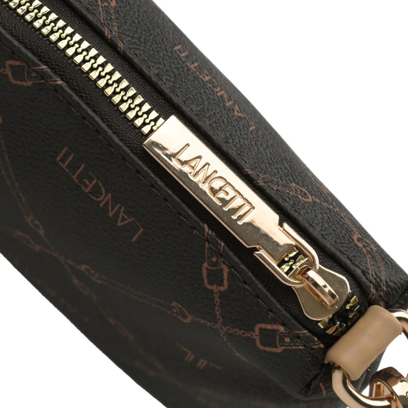LANCETTI Women's Clutch in PU, with Adjustable and Removable Strap, Small and Slim, with Zip, Elegant — view 12