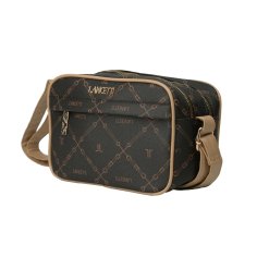 LANCETTI Sac Femme Bandoulière en PU, avec Bandoulière Réglable, Sac Moyen à Double Fermeture Zip, Élégant