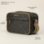 LANCETTI Sac Femme Bandoulière en PU, avec Bandoulière Réglable, Sac Moyen à Double Fermeture Zip, Élégant — vue de face