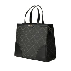 LANCETTI Damen Handtasche aus PU, Tote Bag mit verstellbarem und abnehmbarem Riemen, Tasche mit Reißverschluss, elegant