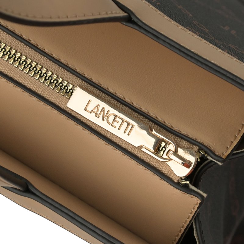 LANCETTI Women's Hand Bag in PU, Tote with Adjustable Removable Strap, Zip Closure, Elegant — view 13
