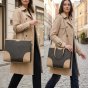 LANCETTI Damen Handtasche aus PU, Tote Bag mit verstellbarem und abnehmbarem Riemen, Tasche mit Reißverschluss,… — Ansicht 10