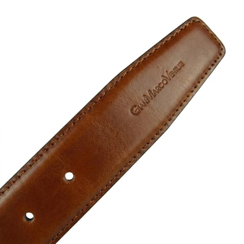 GIANMARCO VENTURI Herrengürtel aus Echtem Leder, Made In Italy, Kürzbar 1002 — Ansicht 20