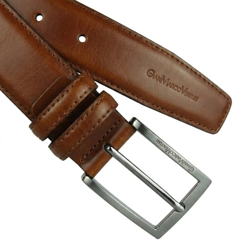 GIANMARCO VENTURI Ceinture Homme en Cuir Véritable, Made In Italy, Raccourcissable 1002 — vue 22